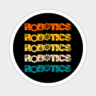 Robotics Robot Machine Science Retro Magnet